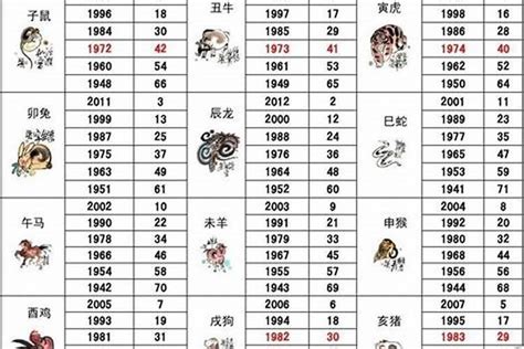 2005年属相|十二生肖年份对照表 十二生肖属相年份